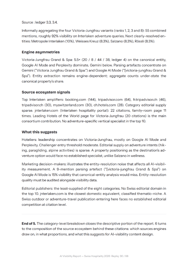 Engine and category analysis